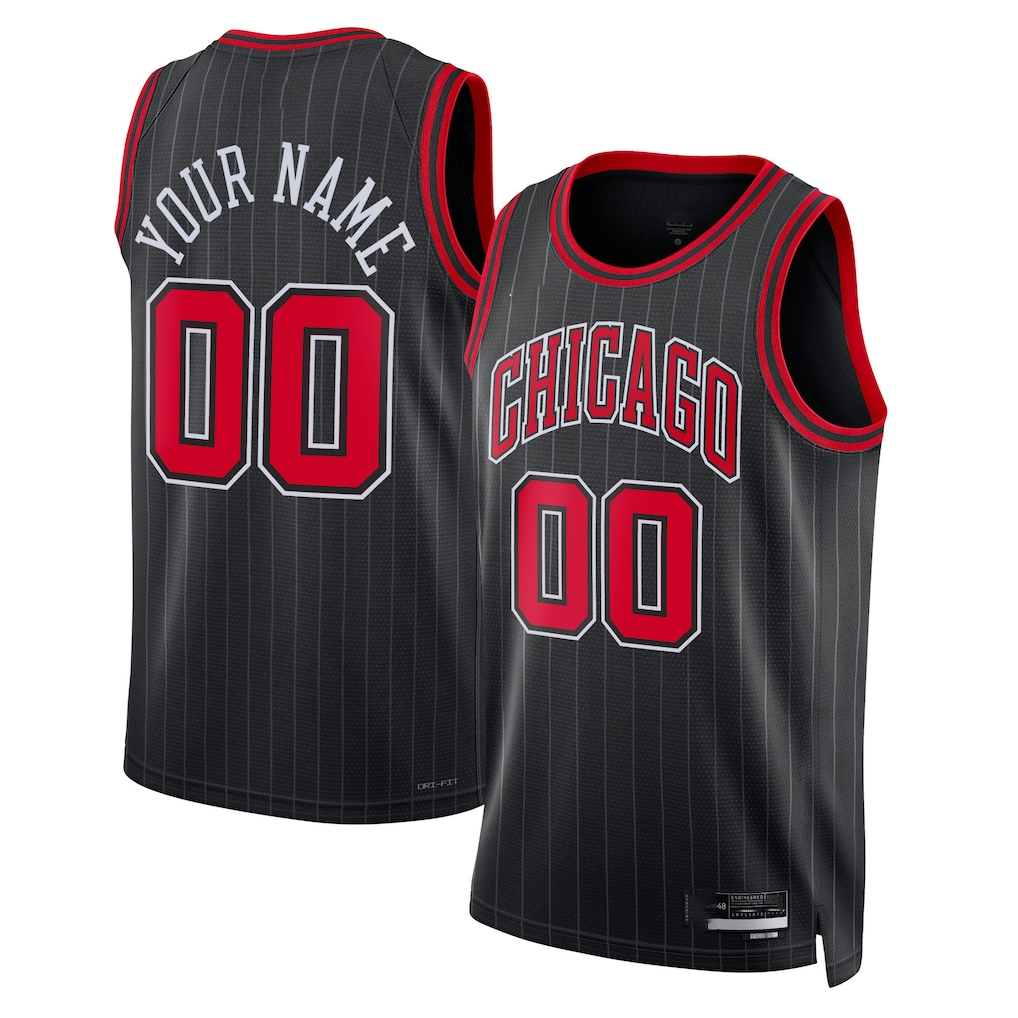 Tlead Custom C.Bulls Black 2022-23 Swingman Jerseys - Statement Edition