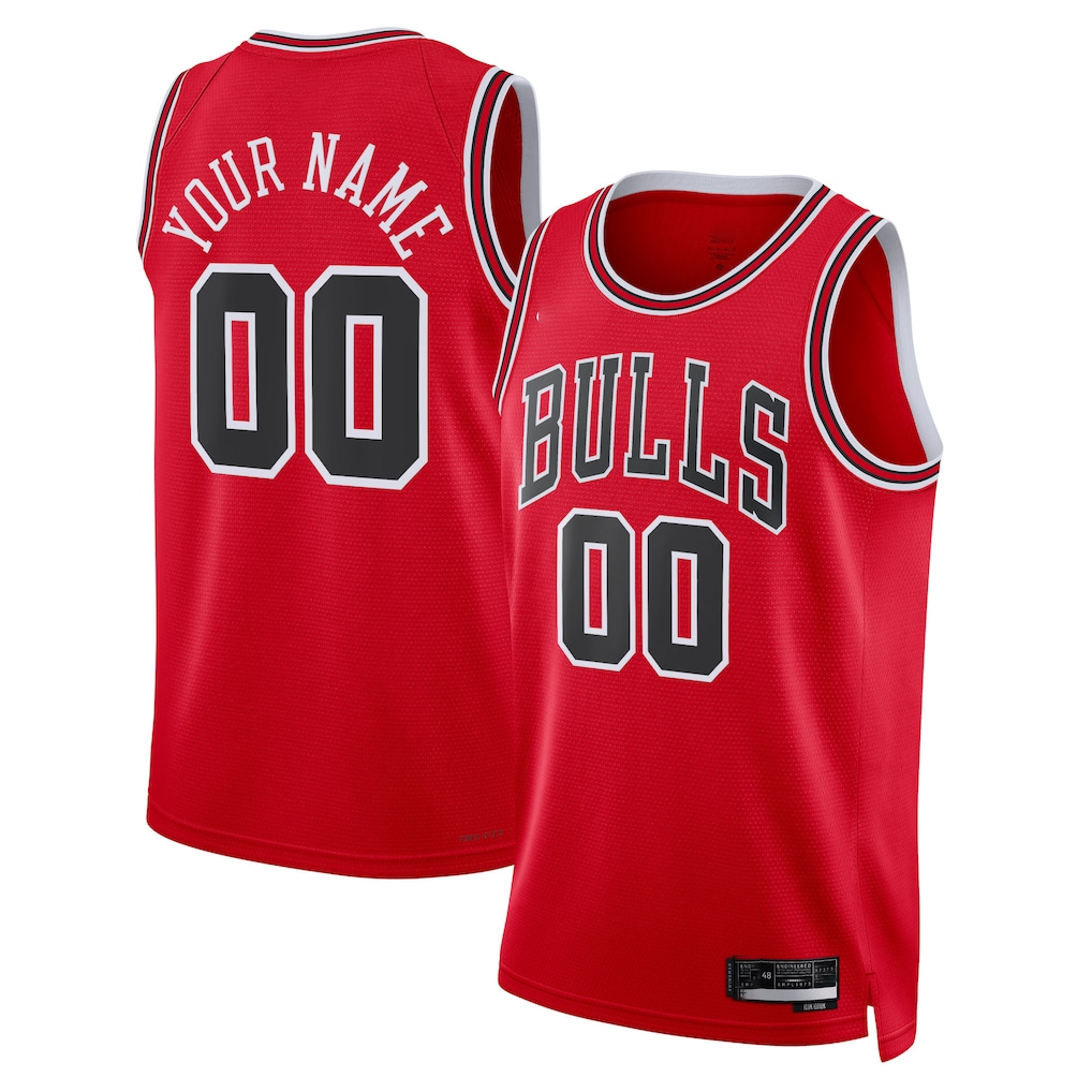 Tlead Custom C.Bulls Red Swingman Jerseys - Icon Edition