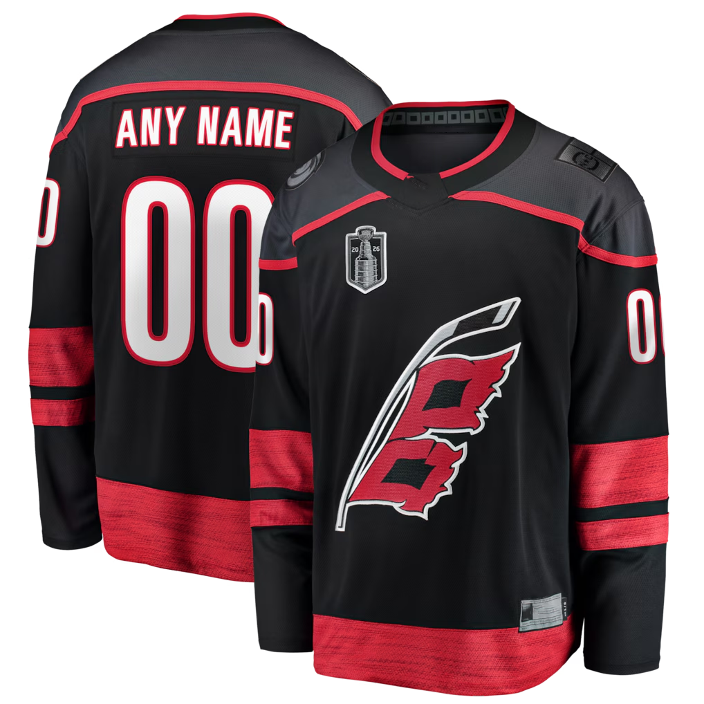 Tlead Custom C.Hurricanes Black 2026 Stanley Cup Final Home Breakaway Stitched Jerseys
