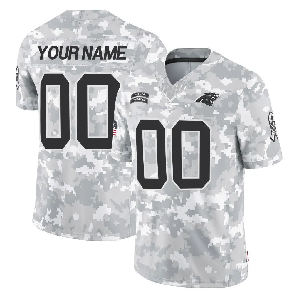 Tlead Custom C.Panthers Arctic Camo Salute to Service Limited Game Any Name & Numbers Stitched Jerseys