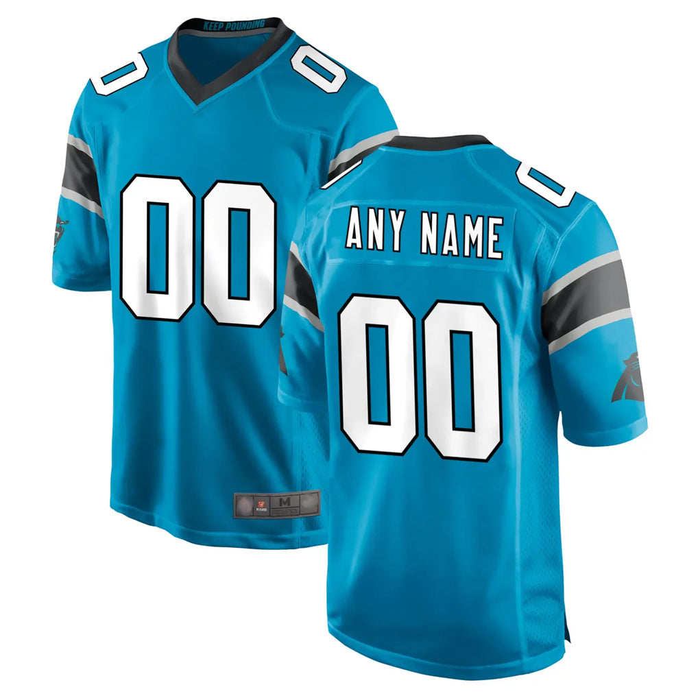 Tlead Custom C.Panthers Blue Game Any Name & Numbers Stitched Jerseys