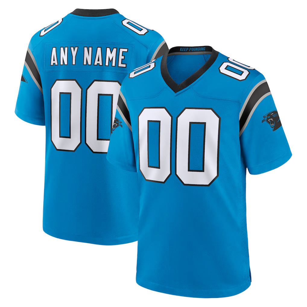 Tlead Custom C.Panthers Blue Home Game Any Name & Numbers Stitched Jerseys