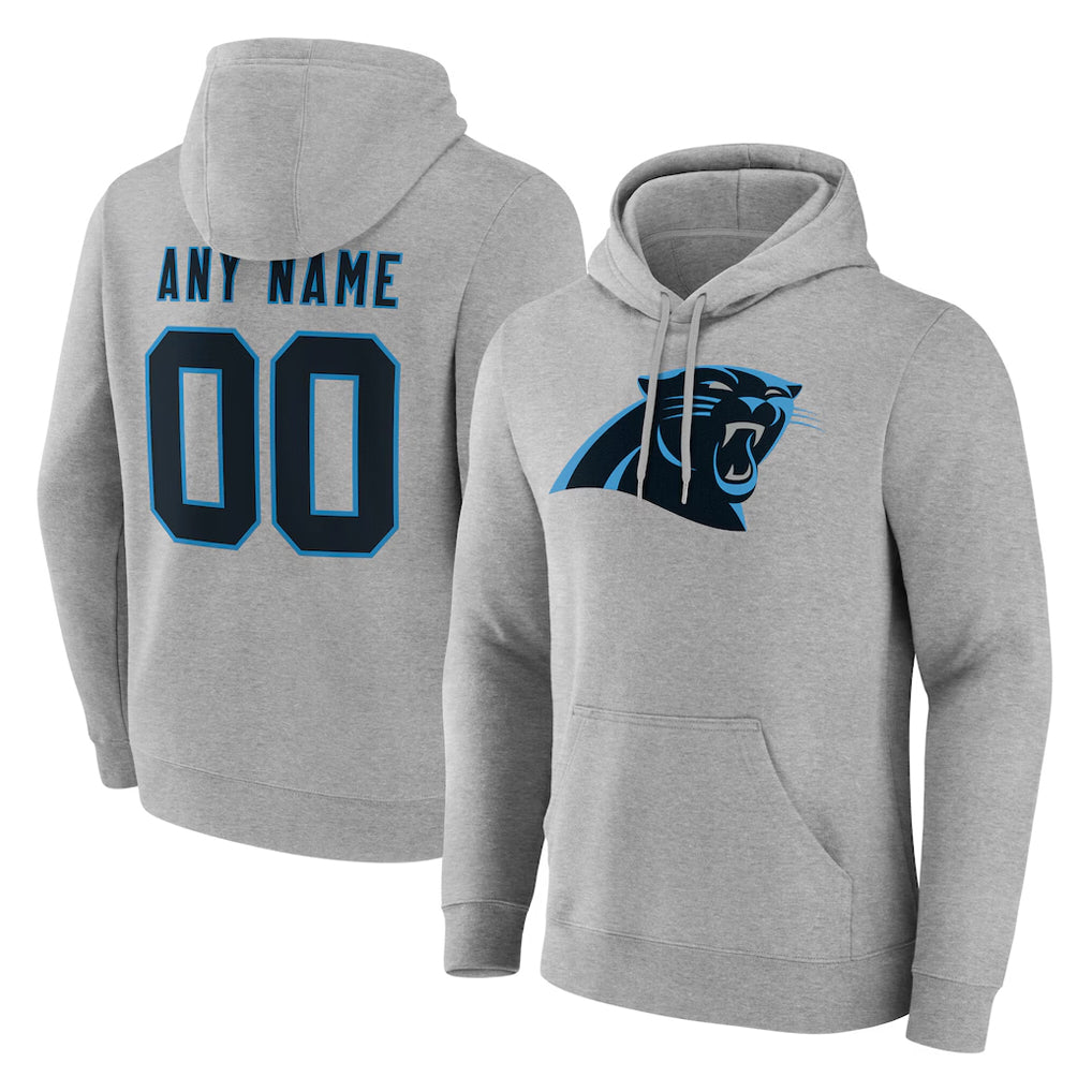 Tlead Custom C.Panthers Gray Salute to Service Hoodies Any Name & Numbers Stitched Jerseys