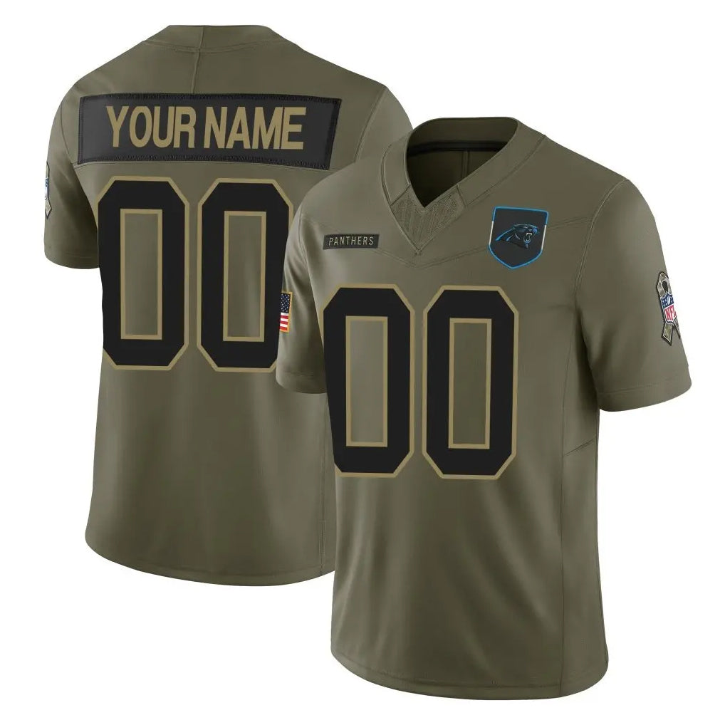 Tlead Custom C.Panthers Olive 2025 Salute to Service Limited Home Game Any Name & Numbers Stitched Jerseys