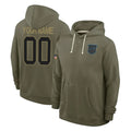 Tlead Custom C.Panthers Olive Salute to Service Hoodies Game Any Name & Numbers Stitched Jerseys