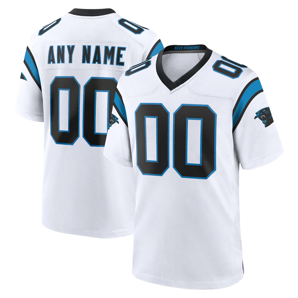 Tlead Custom C.Panthers White Home Game Any Name & Numbers Stitched Jerseys