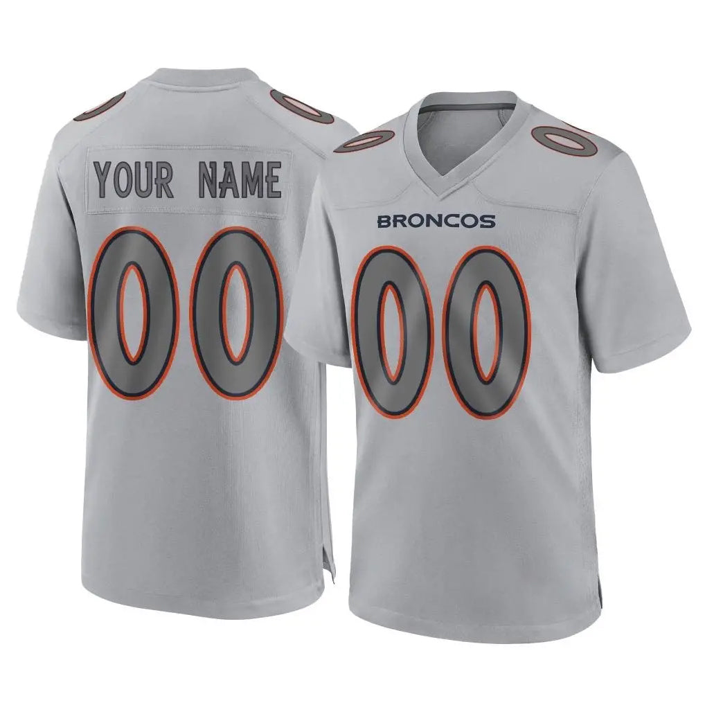 Tlead Custom D.Broncos Gray Atmosphere Fashion Limited Game Any Name & Numbers Stitched Jerseys