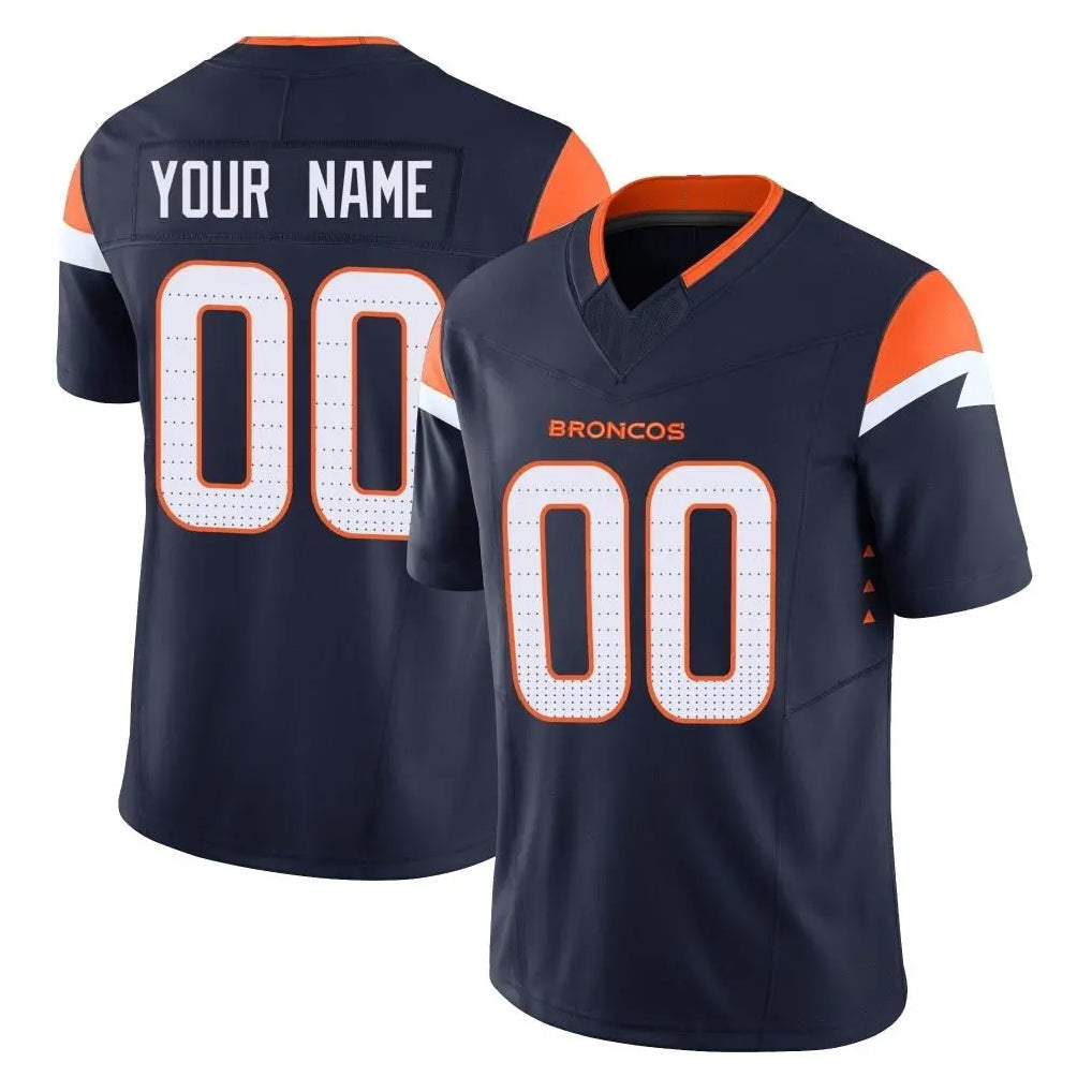 Tlead Custom D.Broncos Navy Limited Vapor F.U.S.E. Home Game Any Name & Numbers Stitched Jerseys