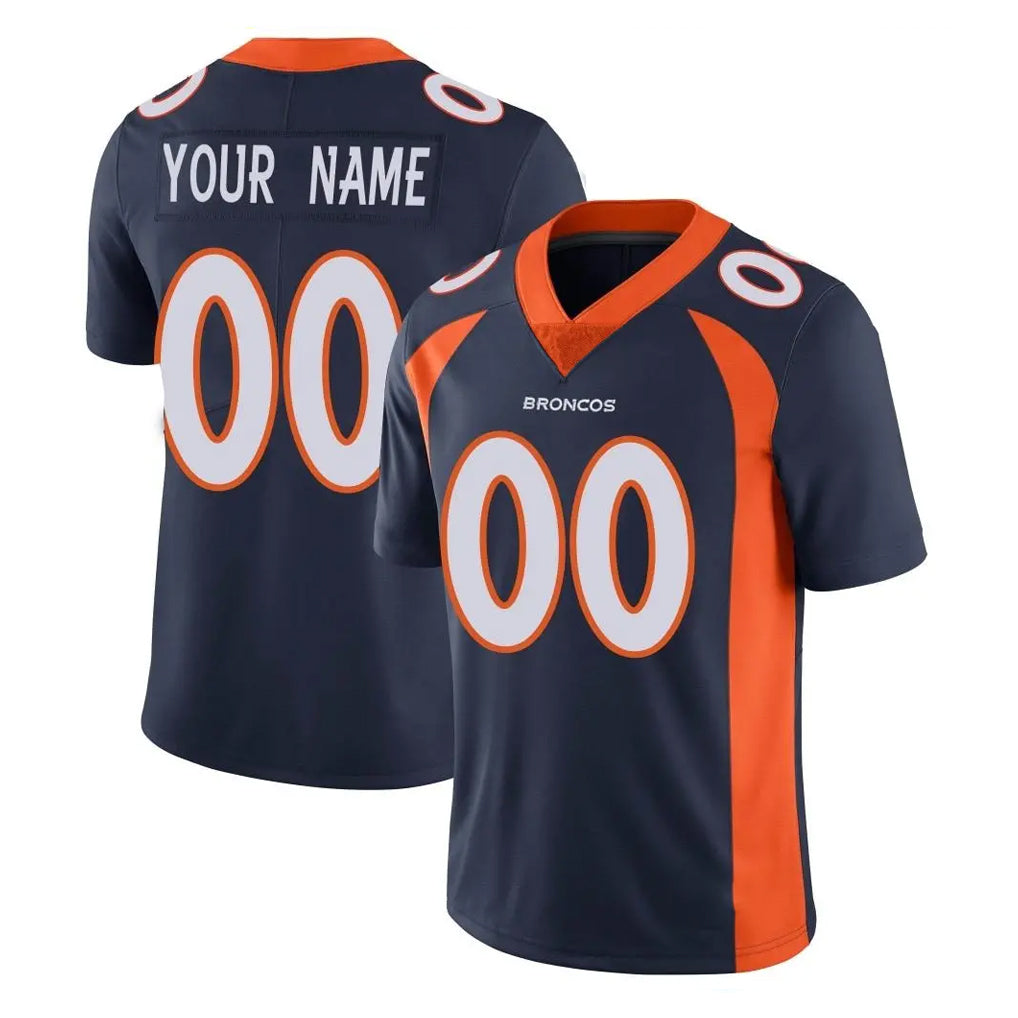 Tlead Custom D.Broncos Navy Vapor Untouchable Limited Game Any Name & Numbers Stitched Jerseys