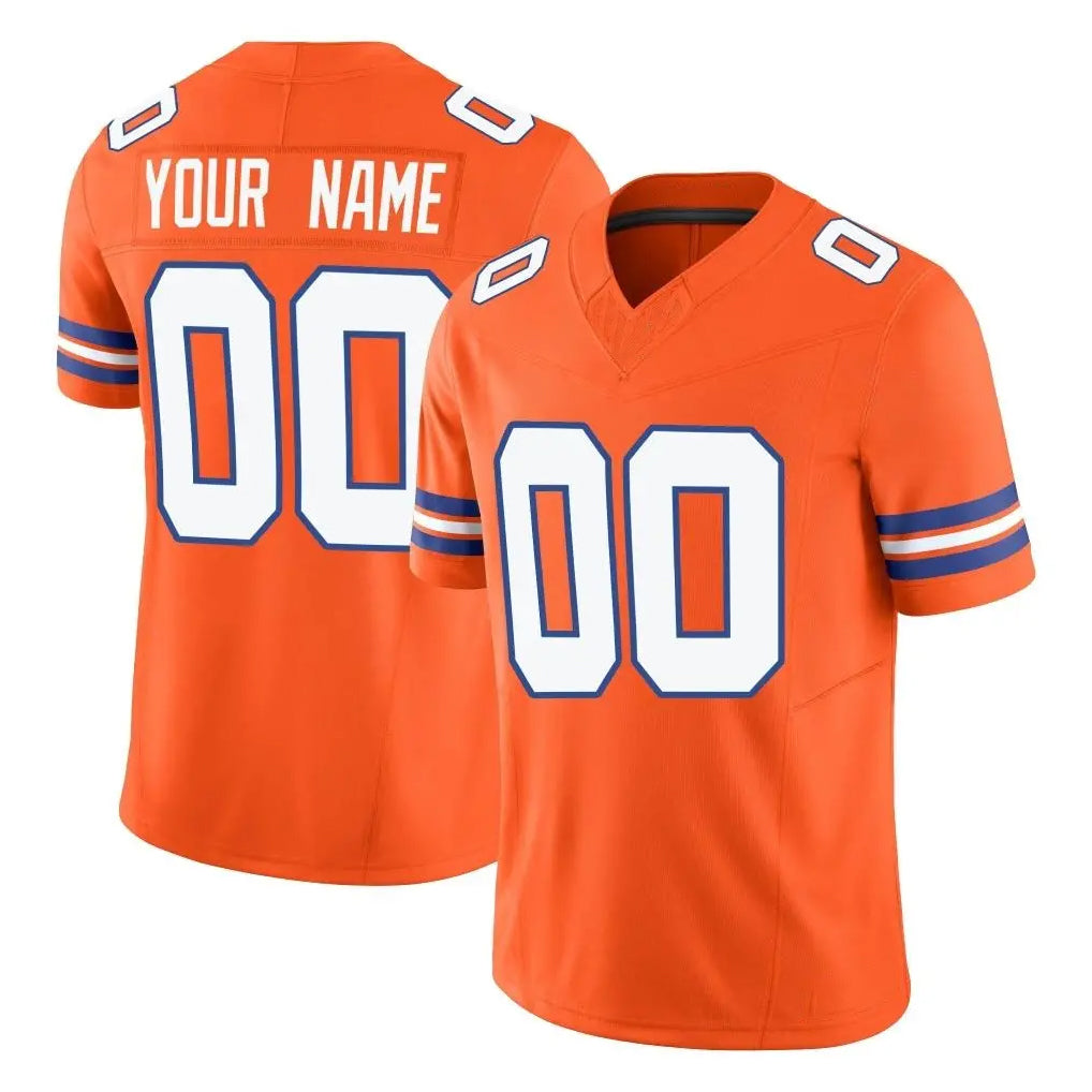 Tlead Custom D.Broncos Orange Limited Alternate Vapor F.U.S.E. Throwback Game Any Name & Numbers Stitched Jerseys