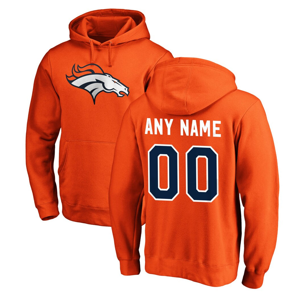 Tlead Custom D.Broncos Orange Pullover Hoodie Limited Any Name & Numbers Stitched Jerseys