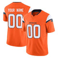 Tlead Custom D.Broncos Orange Vapor F.U.S.E. Limited Home Game Any Name & Numbers Stitched Jerseys