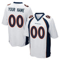 Tlead Custom D.Broncos White Game Any Name & Numbers Stitched Jerseys