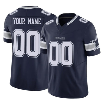 Tlead Custom D.Cowboys Navy Limited Vapor F.U.S.E. Home Game Any Name & Numbers Stitched Jerseys