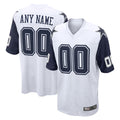 Tlead Custom D.Cowboys White-Navy Home Game Any Name & Numbers Stitched Jerseys