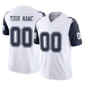 Tlead Custom D.Cowboys White-Navy Limited Vapor F.U.S.E. Home Game Any Name & Numbers Stitched Jerseys