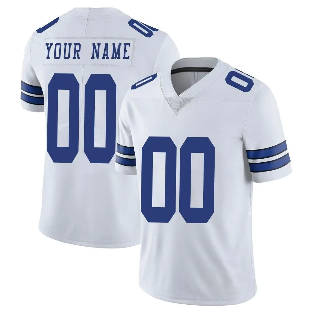 Tlead Custom D.Cowboys White Vapor Untouchable Limited Home Game Any Name & Numbers Stitched Jerseys
