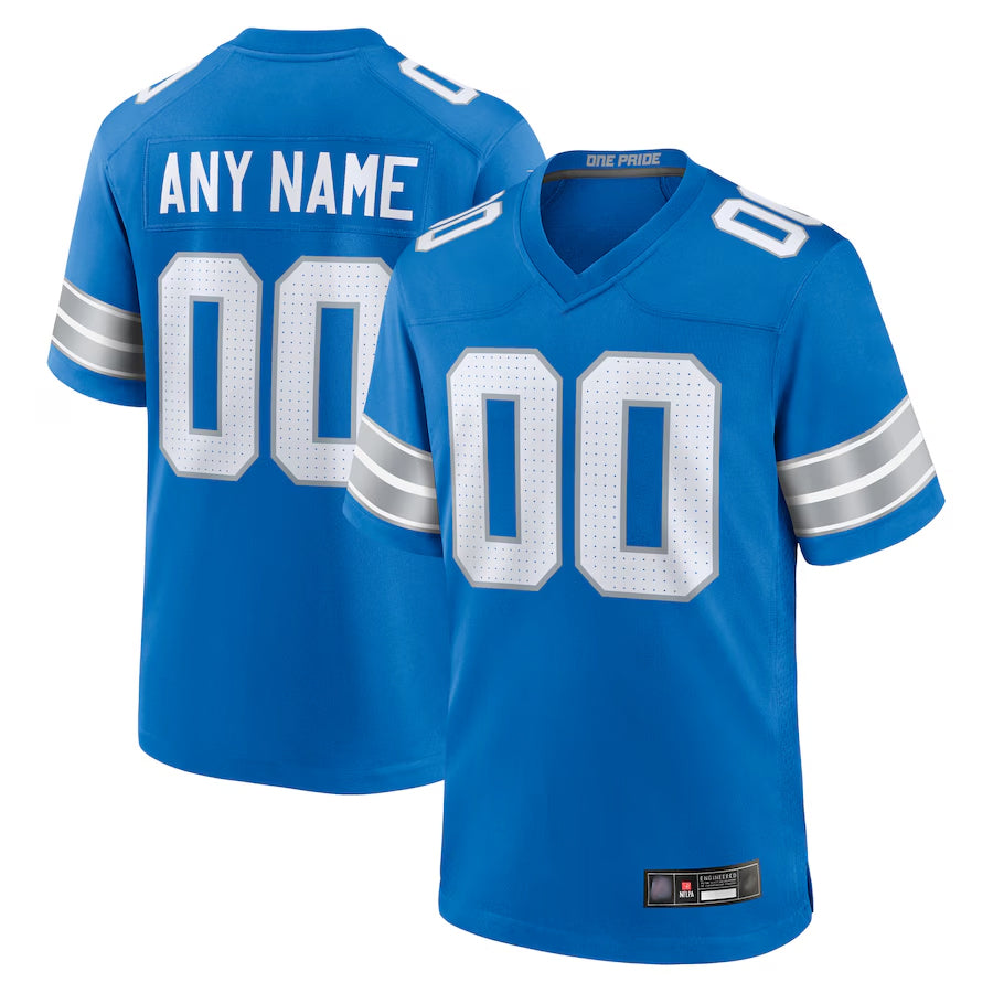 Tlead Custom D.Lions Blue Home Game Stitched Jerseys
