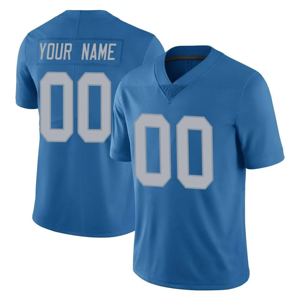 Tlead Custom D.Lions Blue Limited Throwback Vapor Untouchable Any Name & Numbers Stitched Jerseys