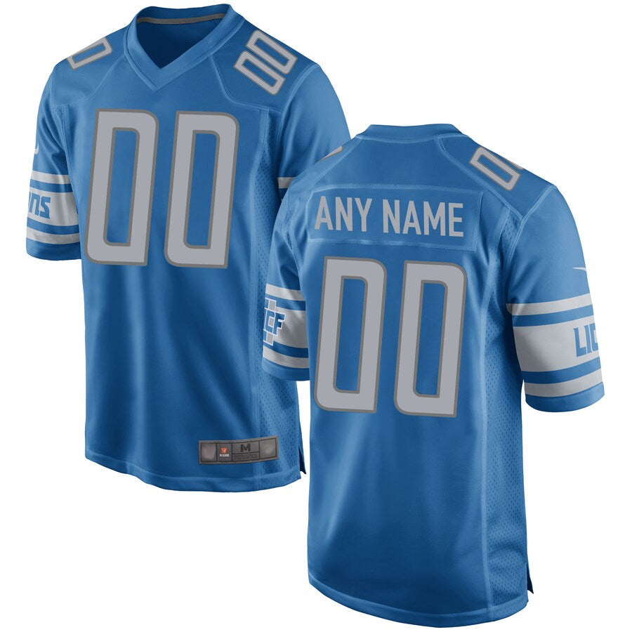 Tlead Custom D.Lions Blue Replica Game Stitched Jerseys