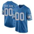 Tlead Custom D.Lions Blue Vapor Untouchable Throwback Game Any Name & Numbers Stitched Jerseys