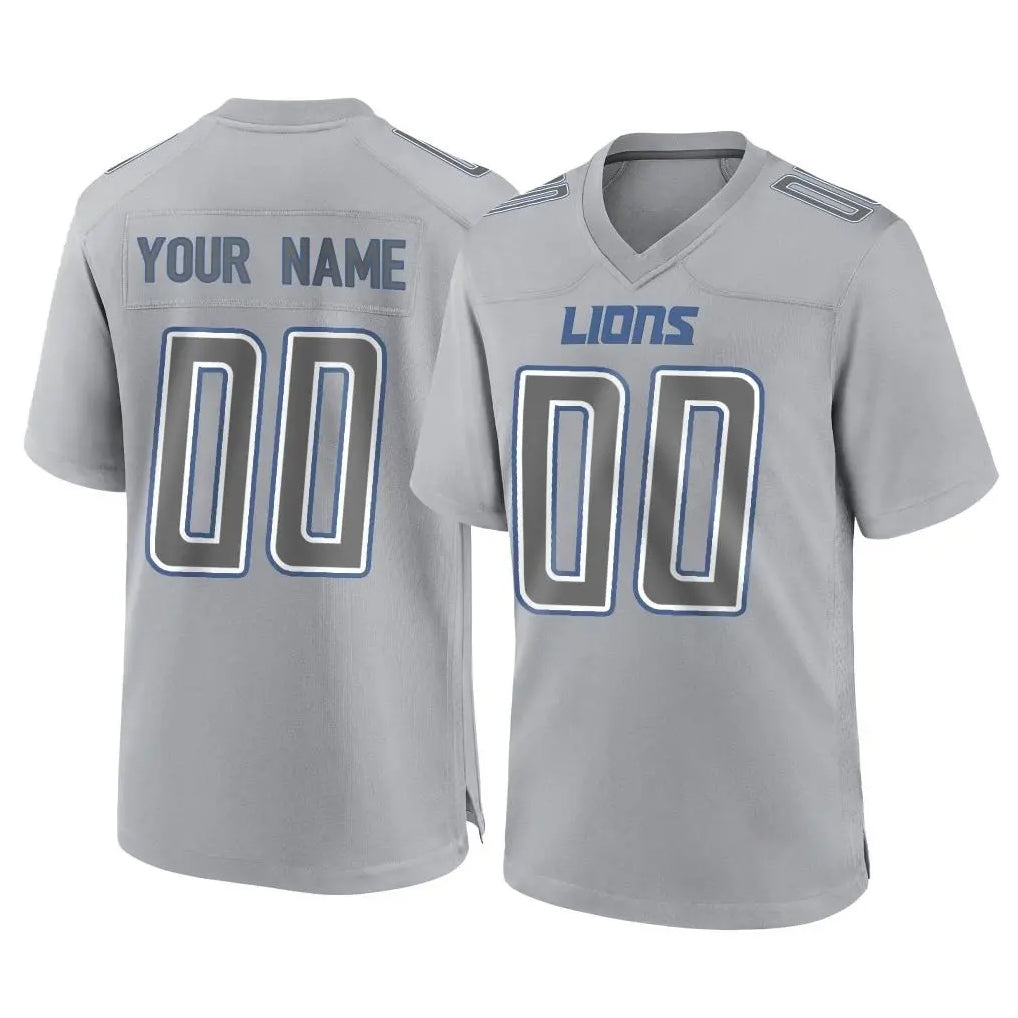 Tlead Custom D.Lions Gray Atmosphere Fashion Home Game Any Name & Numbers Stitched Jerseys