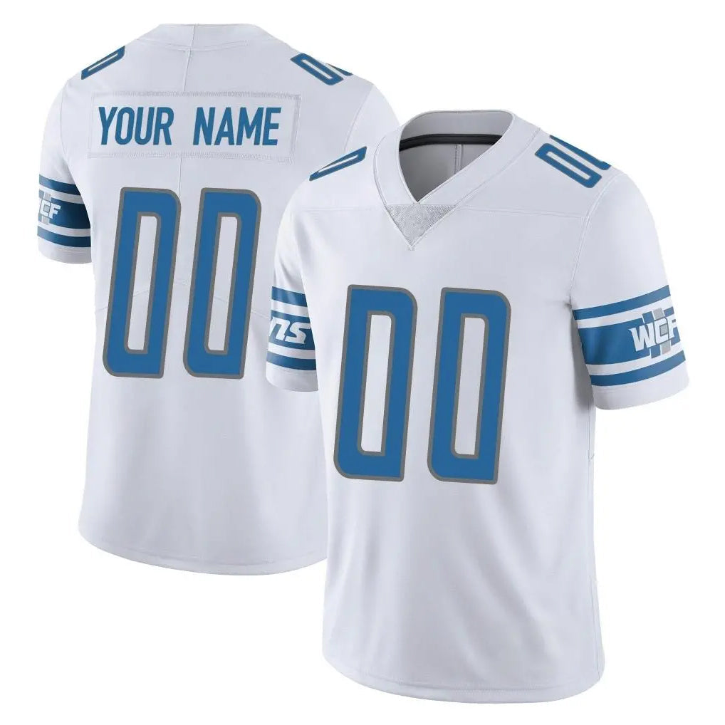 Tlead Custom D.Lions White Limited Vapor Untouchable Home Game Any Name & Numbers Stitched Jerseys
