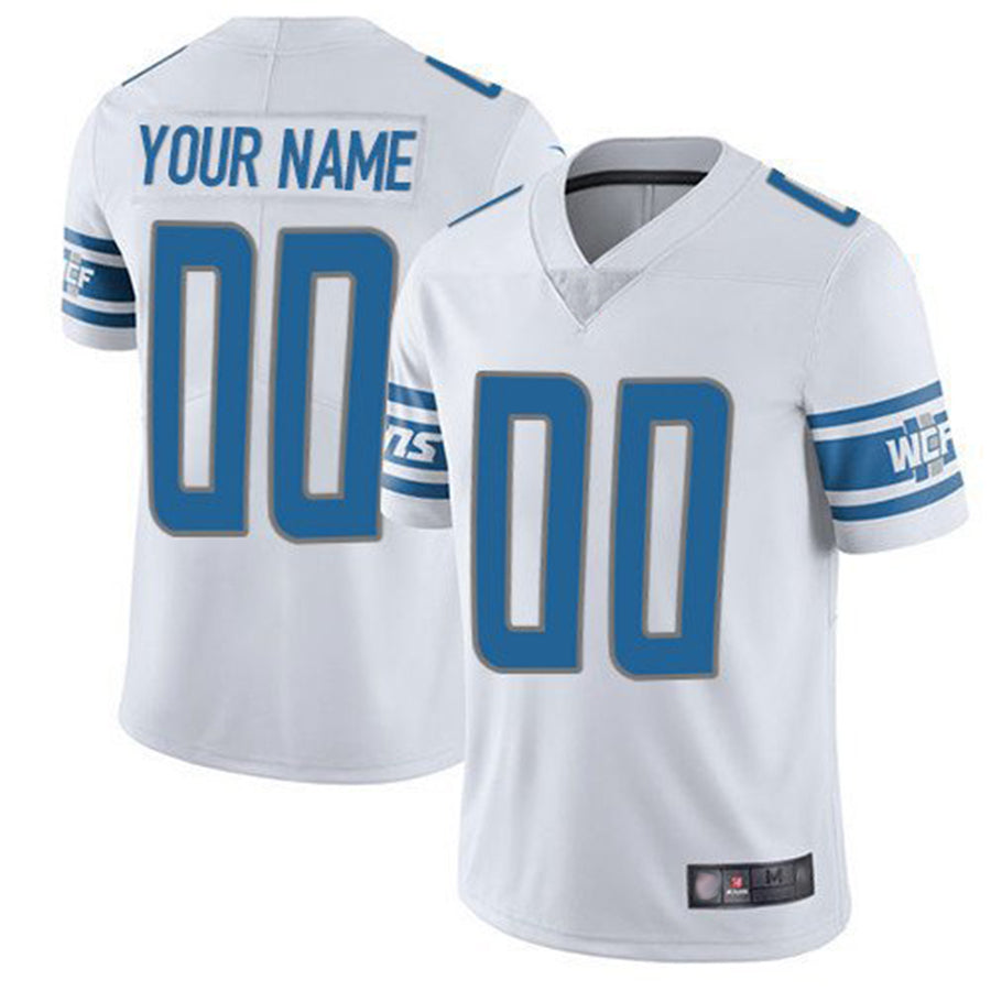 Tlead Custom D.Lions White Vapor F.U.S.E. Limited Game Stitched Jerseys
