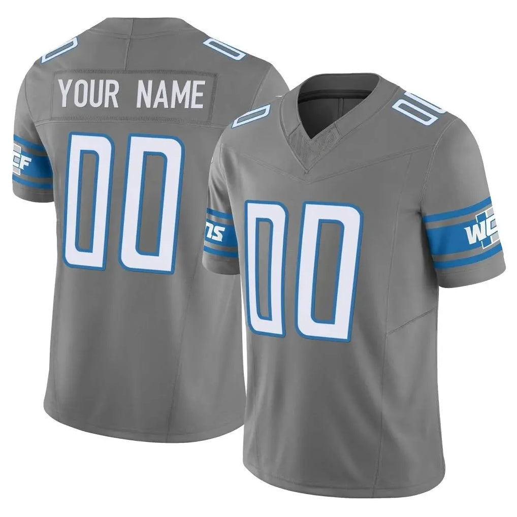 Tlead Custom D.Lions #Gray Vapor F.U.S.E. Limited Home Game Any Name & Numbers Stitched Jerseys