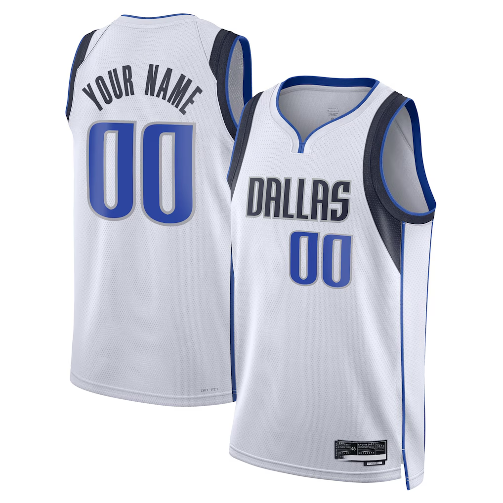 Tlead Custom D.Mavericks White Swingman Jerseys - Association Edition