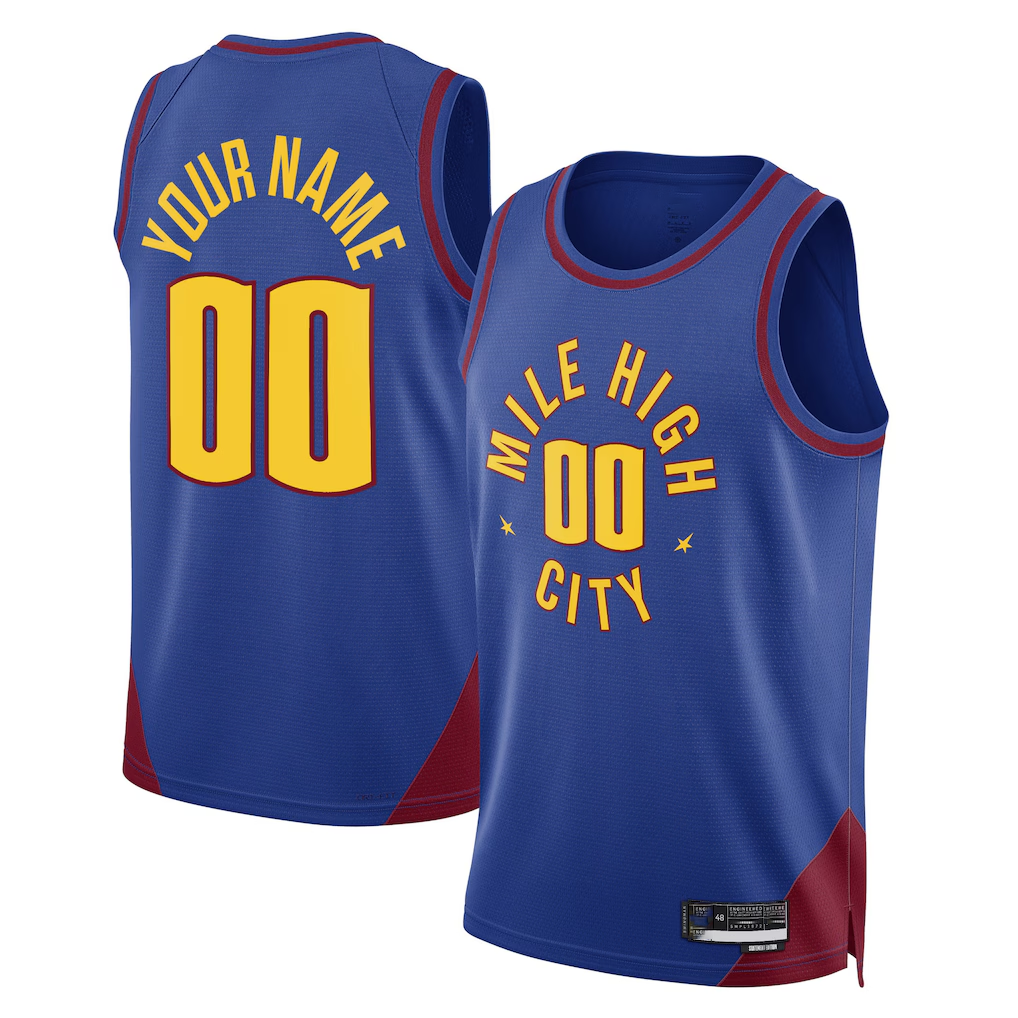 Tlead Custom D.Nuggets Blue 2022-23 Swingman Jerseys - Statement Edition