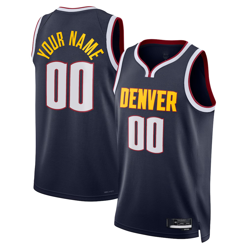 Tlead Custom D.Nuggets Navy Swingman Jerseys - Icon Edition