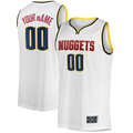 Tlead Custom D.Nuggets White Fast Break Replica Jerseys - Association Edition