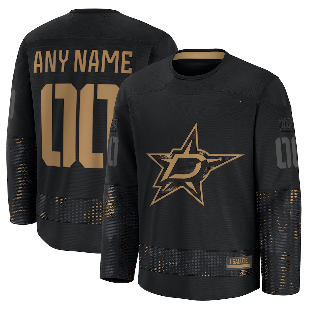 Tlead Custom D.Stars Black 2024 Military Appreciation Practice Jerseys