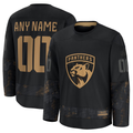 Tlead Custom F.Panthers Black 2024 Military Appreciation Custom Practice Jerseys