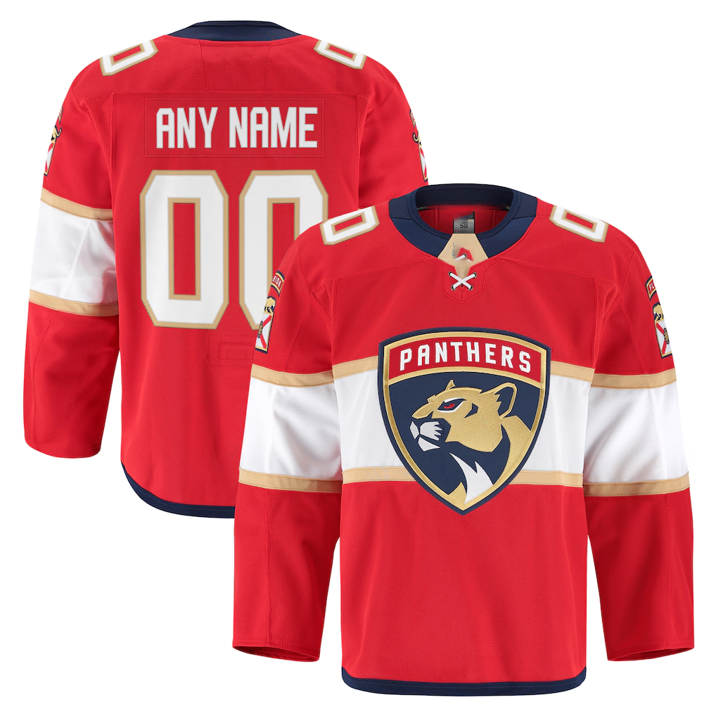 Tlead Custom F.Panthers Red Home Authentic Pro Jerseys