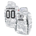 Tlead Custom GB.Packers Arctic Camo Salute to Service Hoodies Limited Game Any Name & Numbers Stitched Jerseys