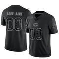 Tlead Custom GB.Packers Black REFLECTIVE Limited Stitched Jerseys