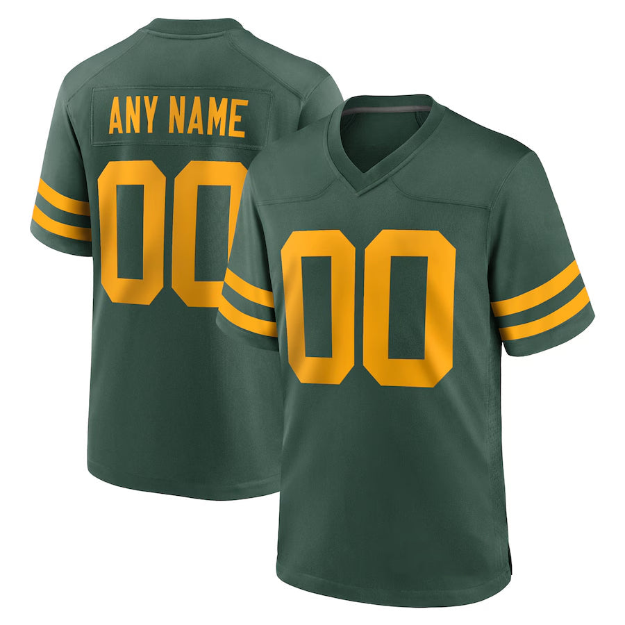 Tlead Custom GB. Packers Green Alternate Game Stitched Jerseys