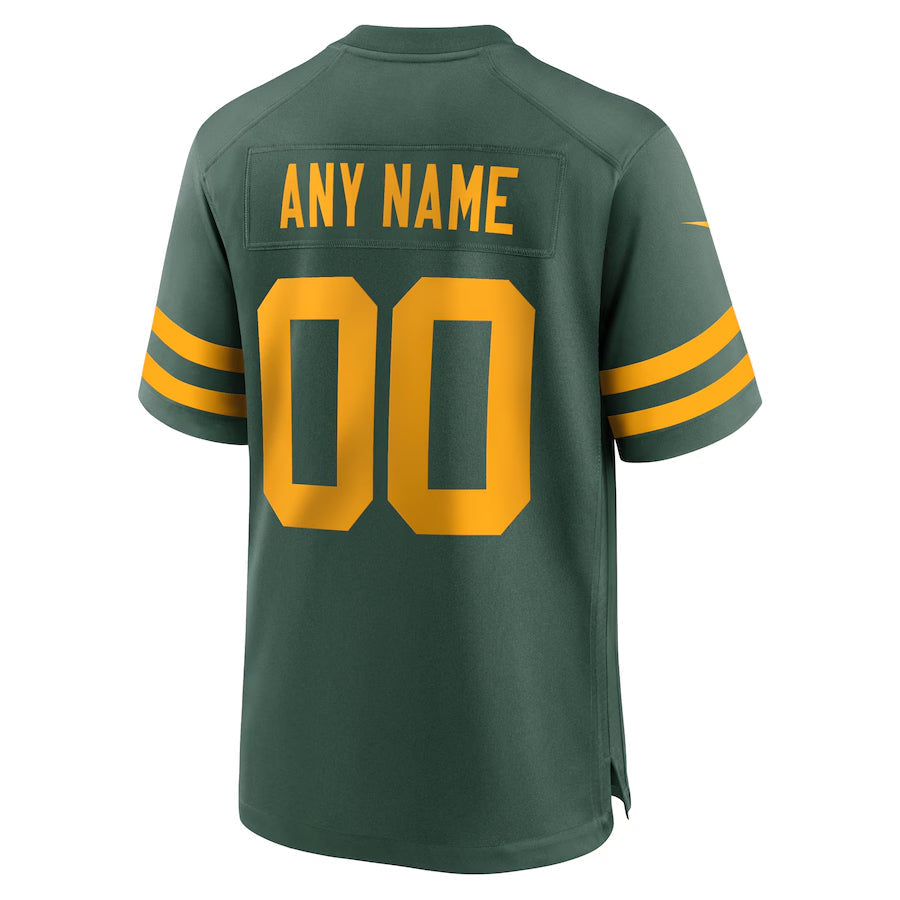 Tlead Custom GB. Packers Green Alternate Game Stitched Jerseys