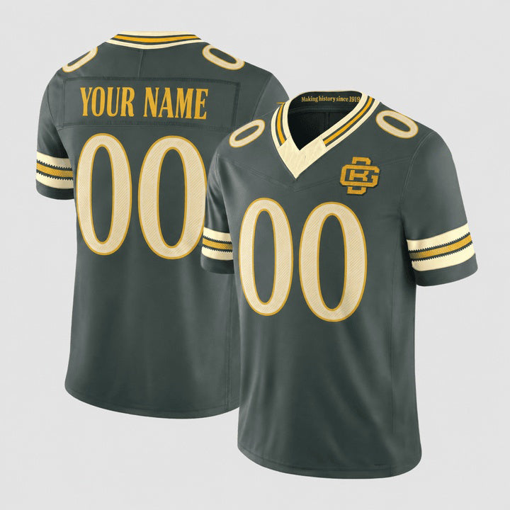 Tlead Custom GB.Packers Green Rivalries Jersey - All Stitched