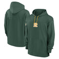 Tlead Custom GB.Packers Green Sideline Pullover Hoodie Stitched Jerseys