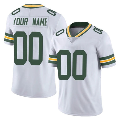 Tlead Custom GB.Packers White Vapor Untouchable Limited Home Game Any Name & Numbers Stitched Jerseys