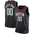 Tlead Custom H.Rockets Black Swingman Stitched Jerseys - Statement Edition
