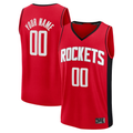 Tlead Custom H.Rockets Red Fast Break Stitched Jerseys-Icon Edition