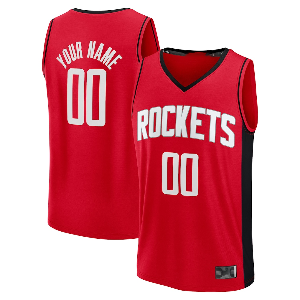 Tlead Custom H.Rockets Red Fast Break Stitched Jerseys-Icon Edition