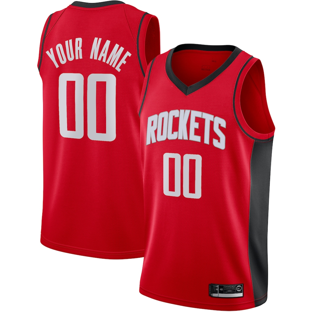 Tlead Custom H.Rockets Red Swingman Stitched Jerseys-Icon Edition