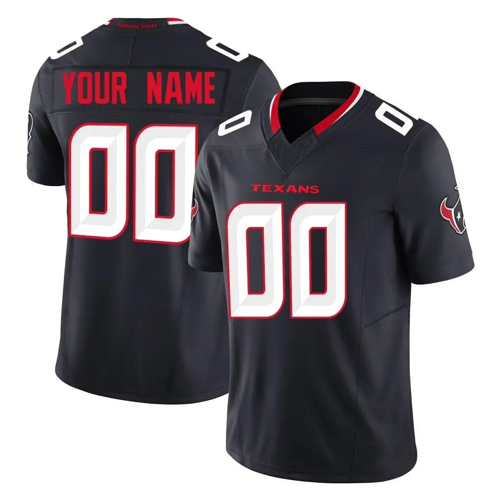Tlead Custom H.Texans Navy Limited Alternate Vapor F.U.S.E. Home Game Any Name & Numbers Stitched Jerseys