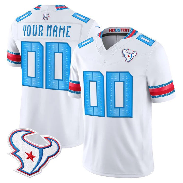 Tlead Custom H.Texans White 2026 Rivalries Vapor Limited Jersey - All Stitched