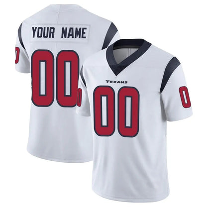 Tlead Custom H.Texans White Limited Vapor Untouchable Home Game Any Name & Numbers Stitched Jerseys